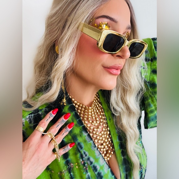 GYPSY GREEN SUSTAINABLE LUXURY TIEDYE KIMONO MINI W BELT & HEADSCARF - Picture 5 of 11